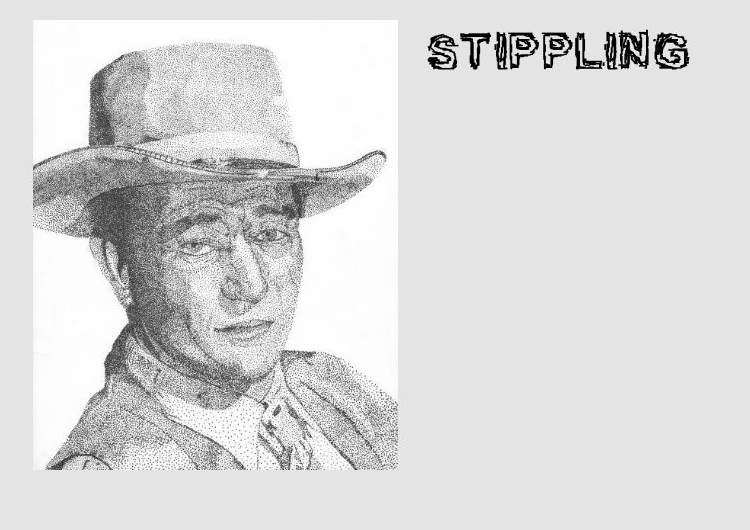 stippling-john-wayne